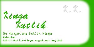 kinga kutlik business card